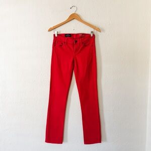 J.Crew Womens Red Matchstick Low Rise Denim Pants